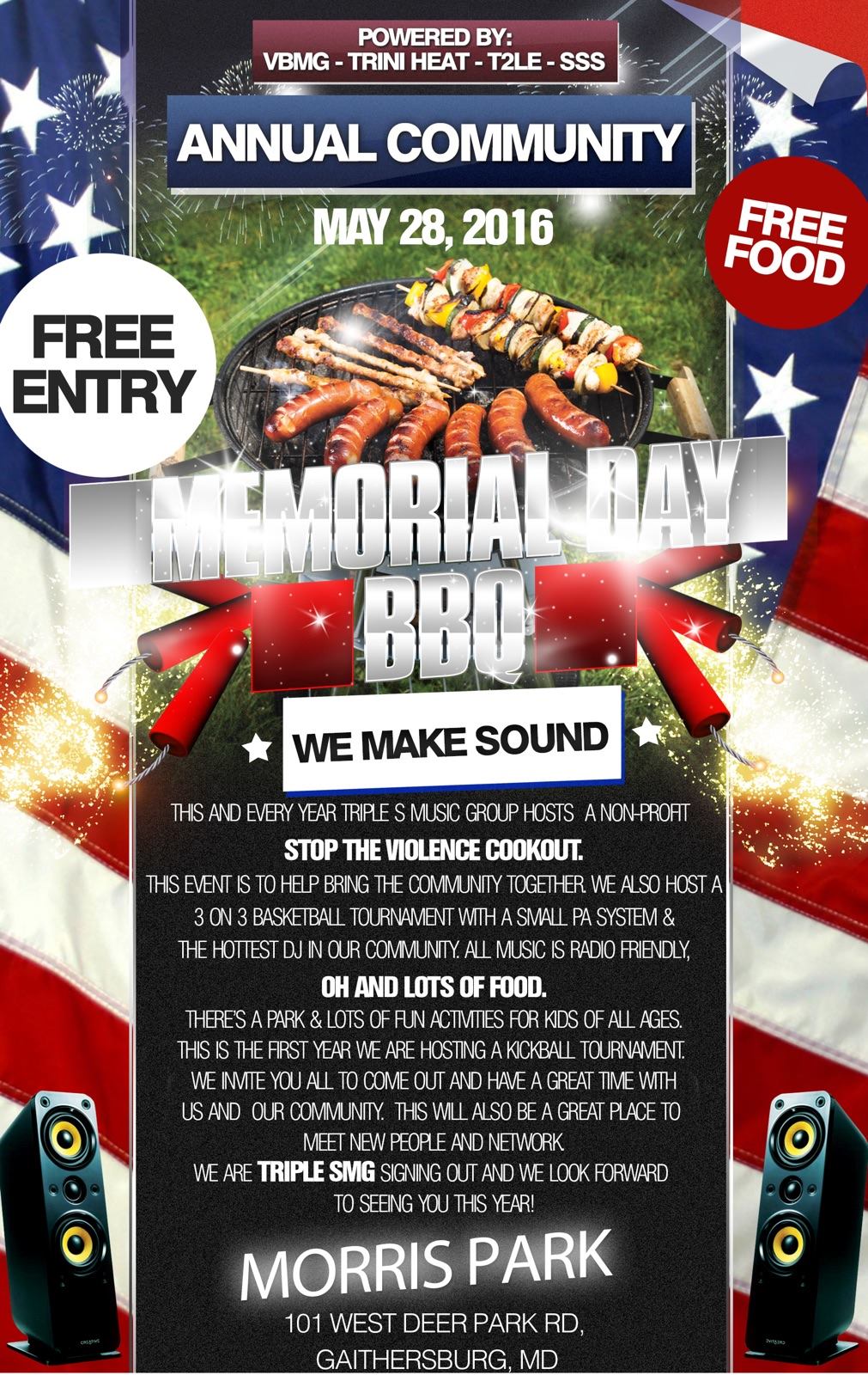 [Event] Stop the Violence Cookout with Triple SMG (Memorial Day)